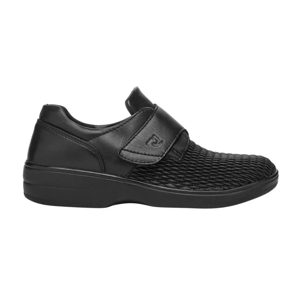 Women's Propét Black Hook & Loop Flats Loafers Size 8.5